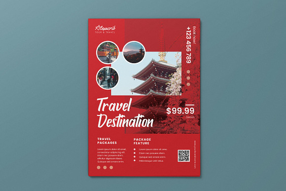 Travel to Japan AI and PSD Flyer in Invitation Templates - product preview 2