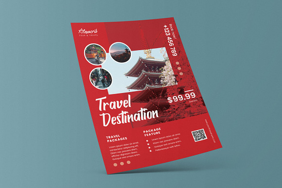 Travel to Japan AI and PSD Flyer in Invitation Templates - product preview 3