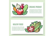Vegetables organic food vector