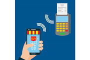 Mobile payment vector illustration