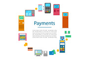 Payment methods vector concept with