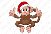 Christmas Monkey Cartoon Character