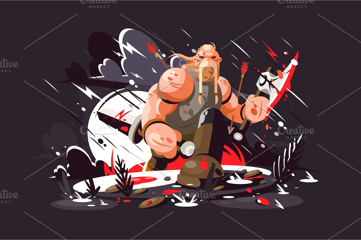 Strong norse warrior in Illustrations - product preview 8