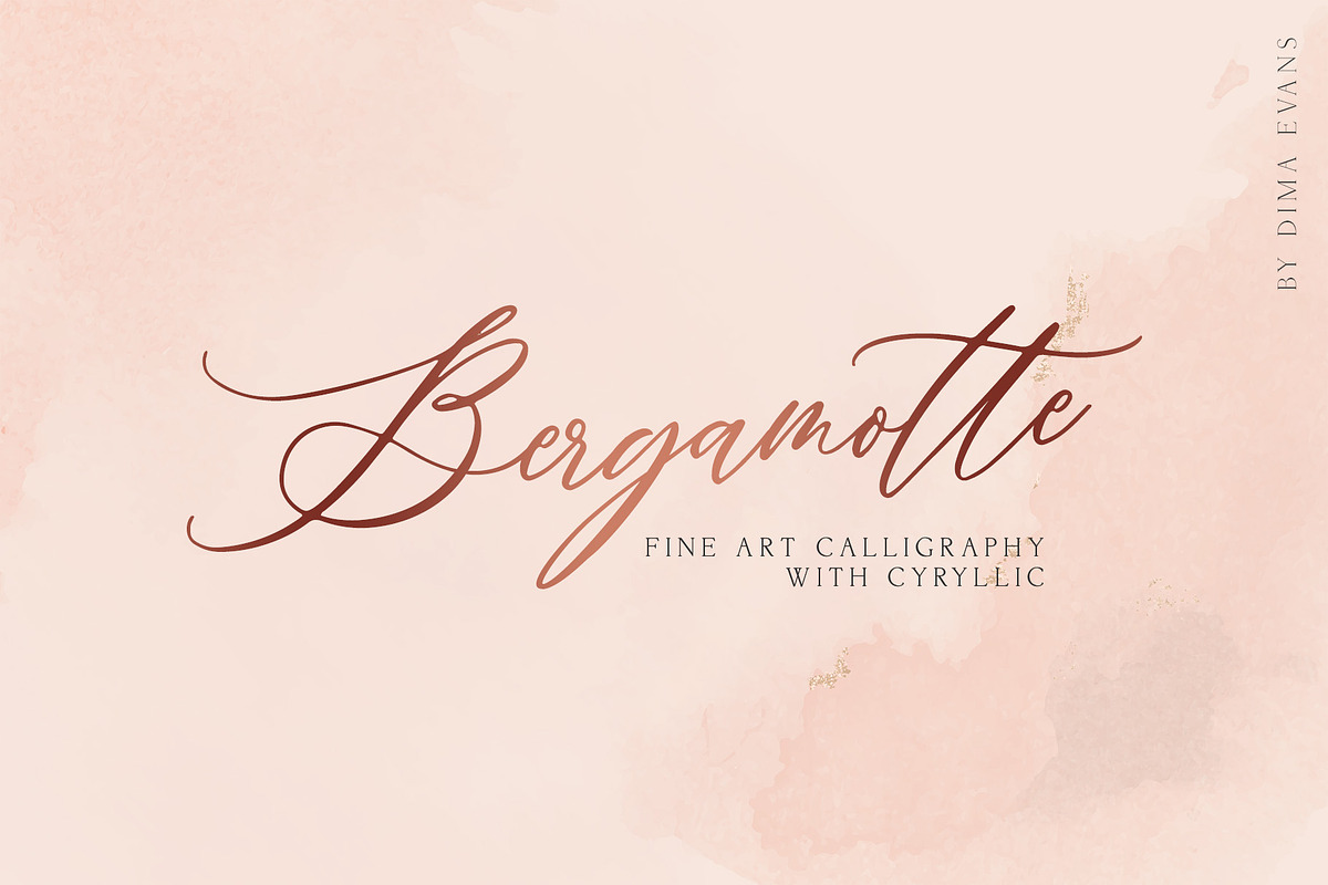 Bergamotte - Fine Art Calligraphy in Script Fonts - product preview 8