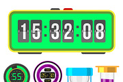 Clock watches timer colorful