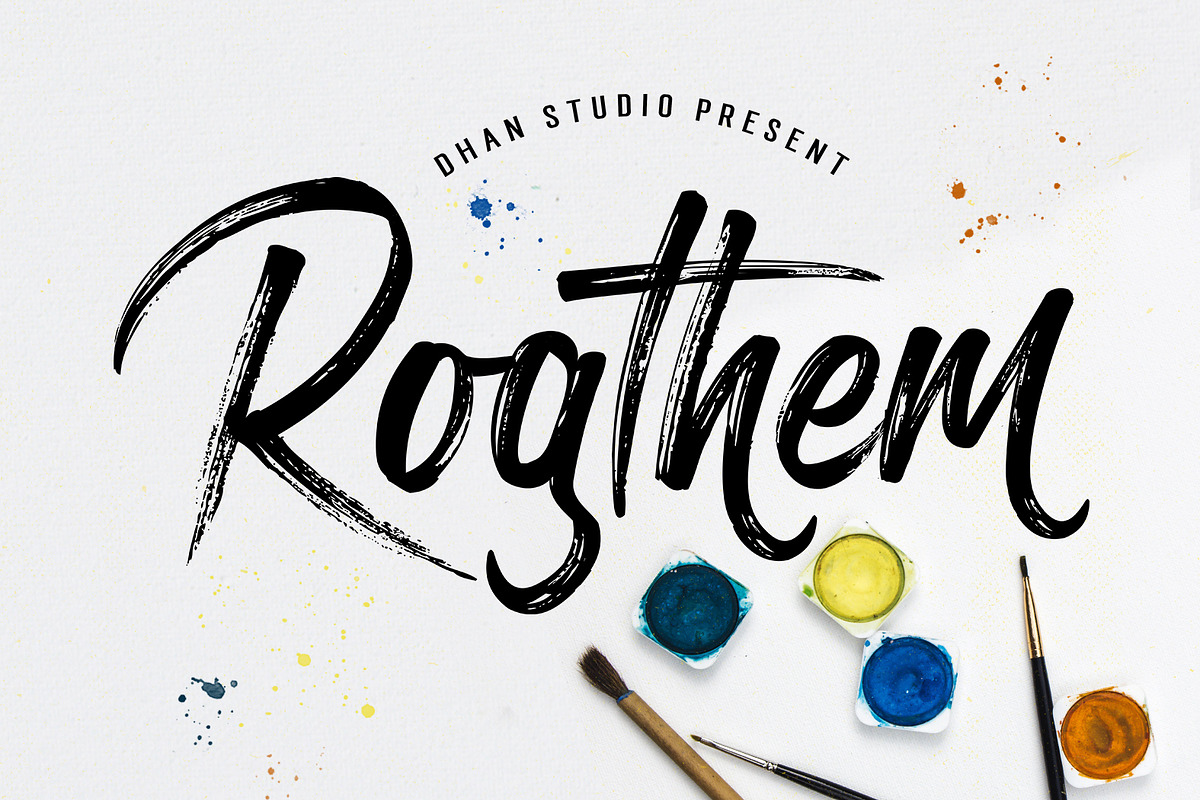Rogthem Brush in Script Fonts - product preview 8