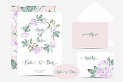 Wedding Invitation  watercolor set