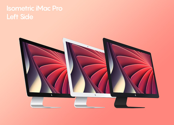 Isometric iMac Pro Mockup in Mobile & Web Mockups - product preview 1
