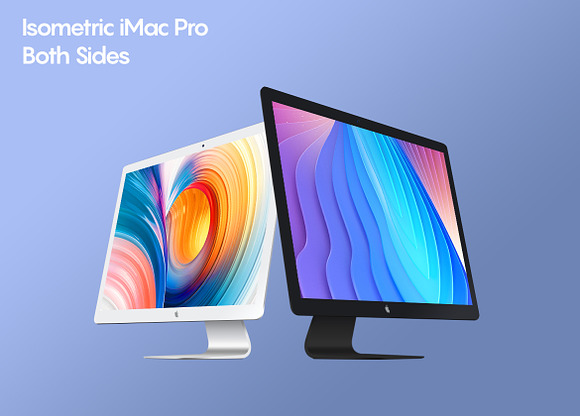 Isometric iMac Pro Mockup in Mobile & Web Mockups - product preview 4