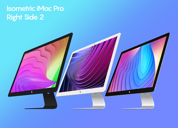Isometric iMac Pro Mockup in Mobile & Web Mockups - product preview 5