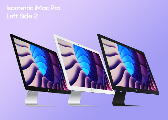 Isometric iMac Pro Mockup in Mobile & Web Mockups - product preview 6