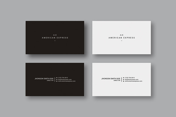 Black & White Business Card in Business Card Templates - product preview 4