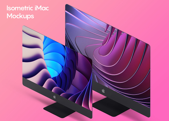 Isometric iMac Pro Mockups 2.0 in Mobile & Web Mockups - product preview 2