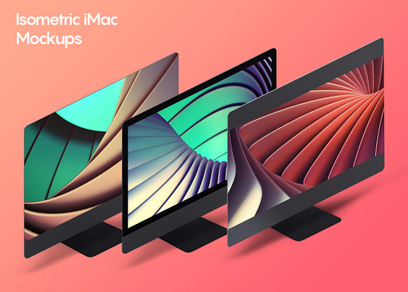 Isometric iMac Pro Mockups 2.0 in Mobile & Web Mockups - product preview 4