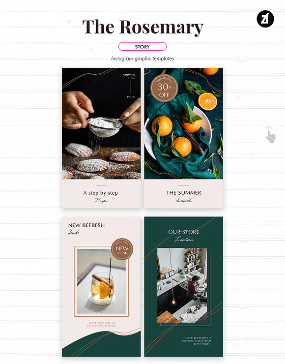 The Rosemary social media template in Instagram Templates - product preview 4