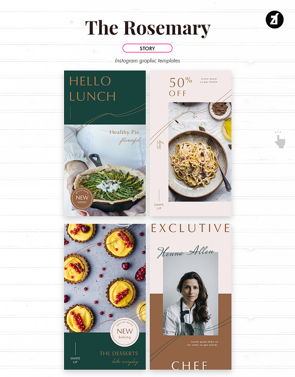 The Rosemary social media template in Instagram Templates - product preview 5