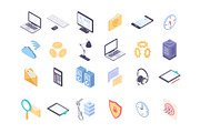 Isometric icons for business
