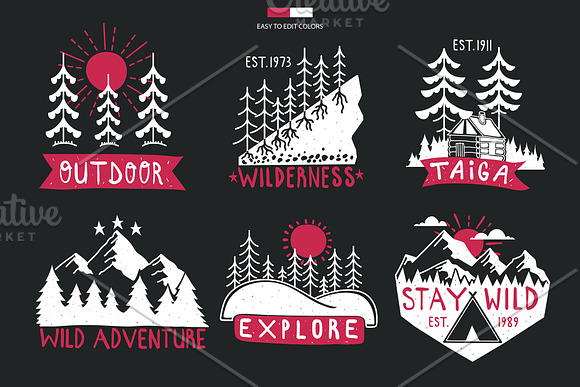 Outdoor Logo Badges, Part II in Logo Templates - product preview 6