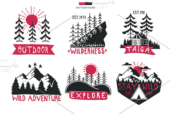 Outdoor Logo Badges, Part II in Logo Templates - product preview 7