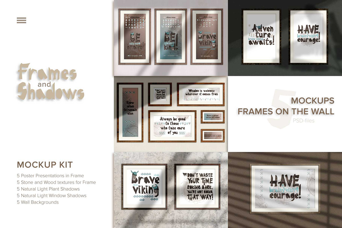 5 MockUps — Poster in Frame in Print Mockups - product preview 8