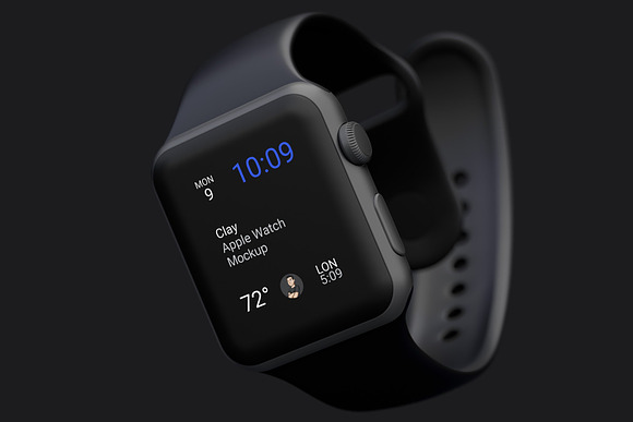 Clay Apple Watch Mockup 02 in Mobile & Web Mockups - product preview 1