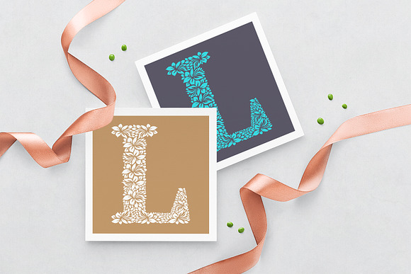 Letter L - Floral Logo Template in Logo Templates - product preview 2