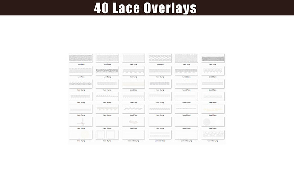 40 Lace Photohop Overlays in Add-Ons - product preview 3