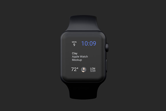 Clay Apple Watch Mockup 04 in Mobile & Web Mockups - product preview 1