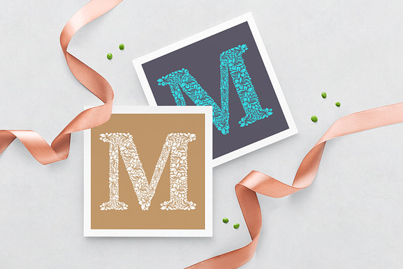 Letter M - Floral Logo Template in Logo Templates - product preview 2