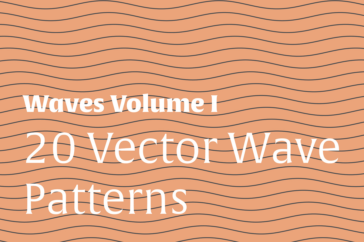 Waves Vol. 1 | 20 Vector Patterns in Patterns - product preview 8