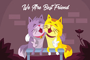 We Best Friend - Vector Illustration