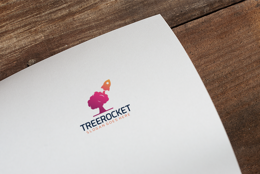 Tree Rocket Logo in Logo Templates - product preview 8