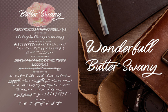 Butter Swany - Handwritten Font in Script Fonts - product preview 8