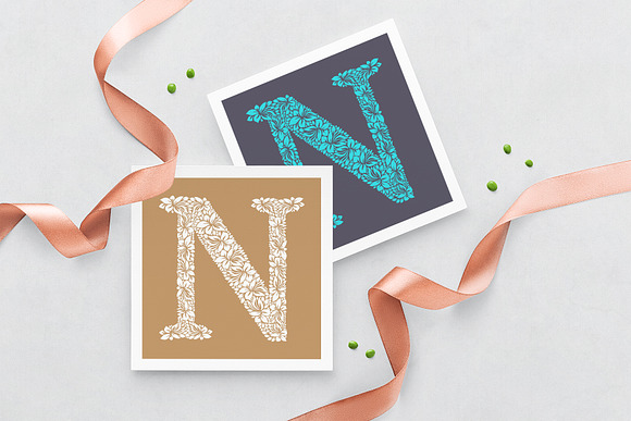 Letter N - Floral Logo Template in Logo Templates - product preview 2