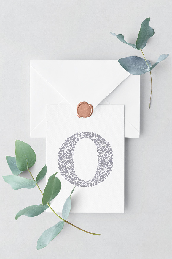 Letter O - Floral Logo Template in Logo Templates - product preview 3