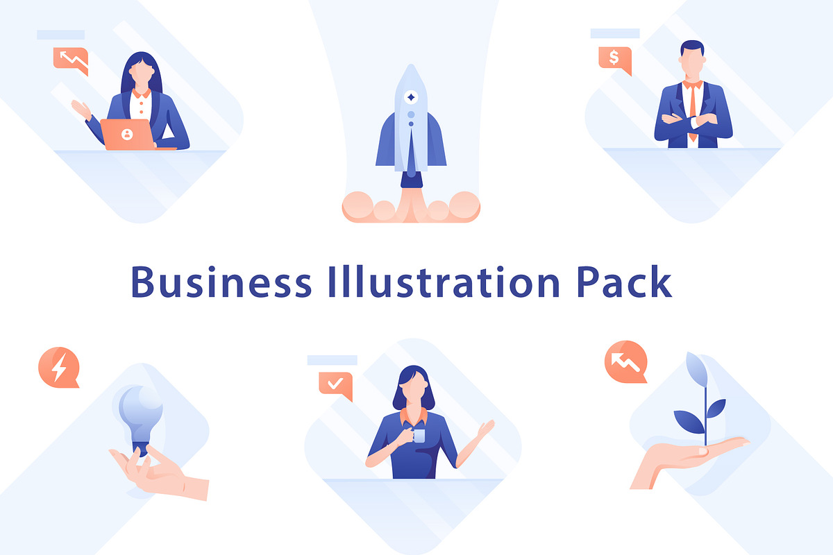 Business illustration pack in Web Elements - product preview 8