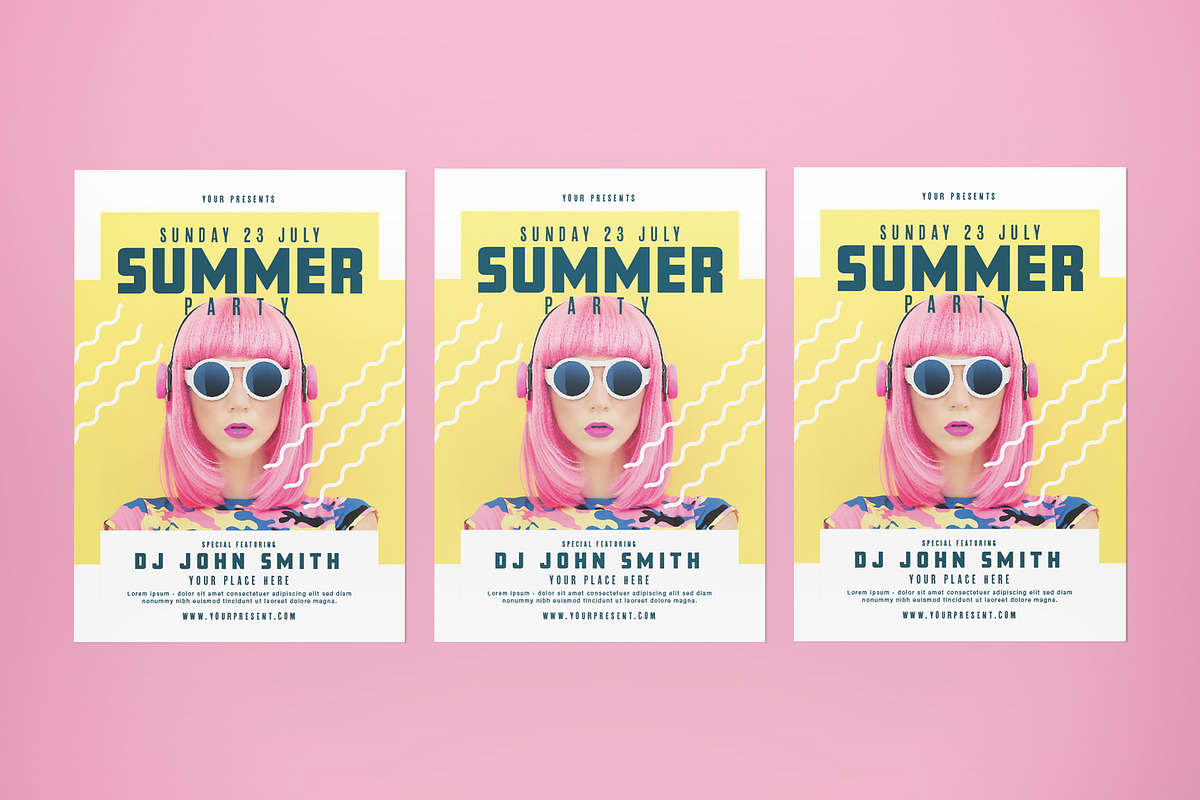 Summer Party Flyer in Flyer Templates - product preview 8