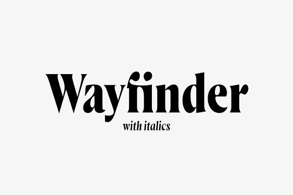 Wayfinder CF warm vintage serif font