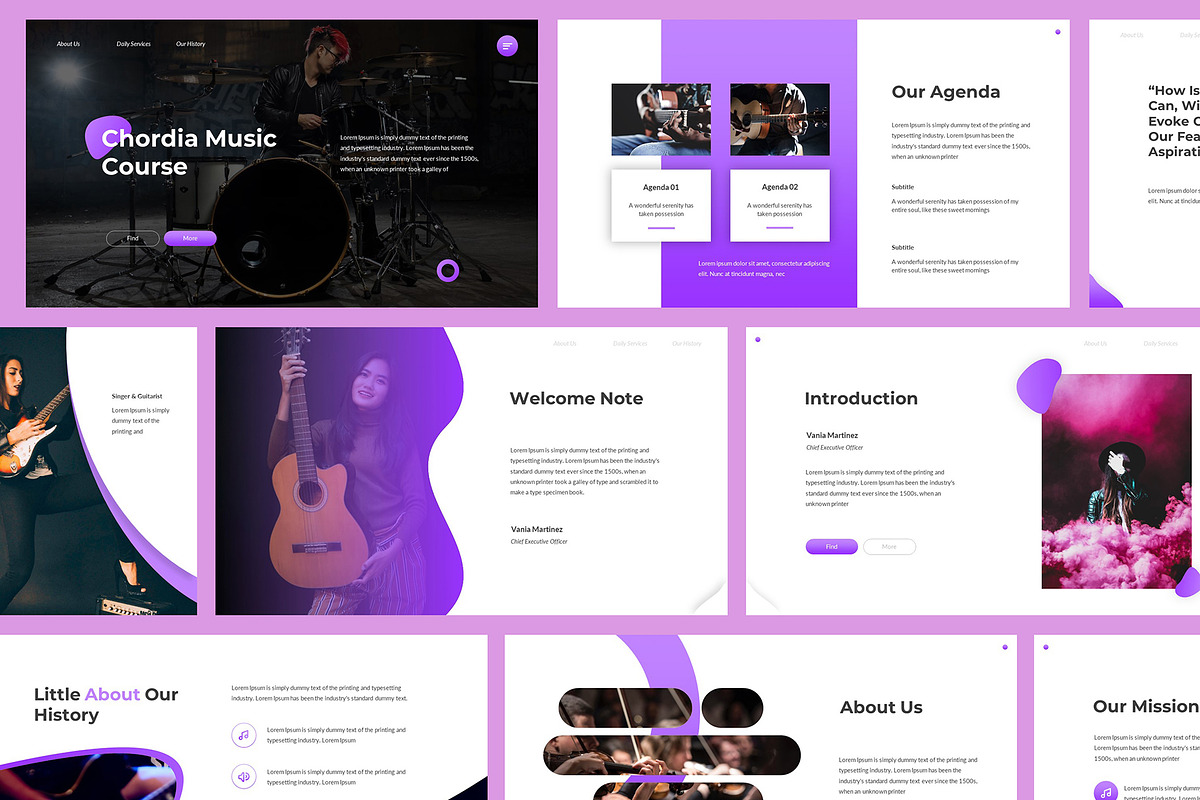 Chordia - Music Powerpoint Template in PowerPoint Templates - product preview 8