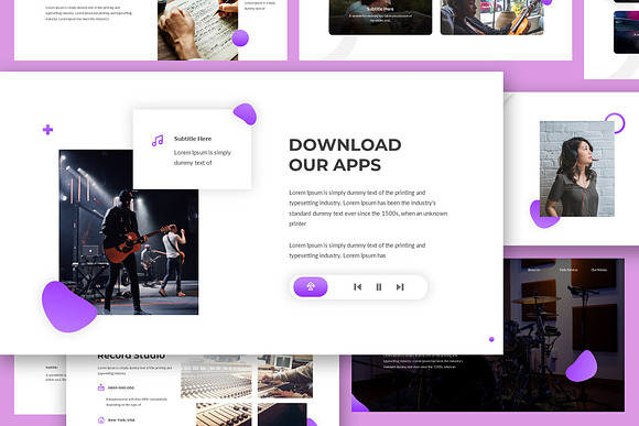 Chordia - Music Powerpoint Template in PowerPoint Templates - product preview 3