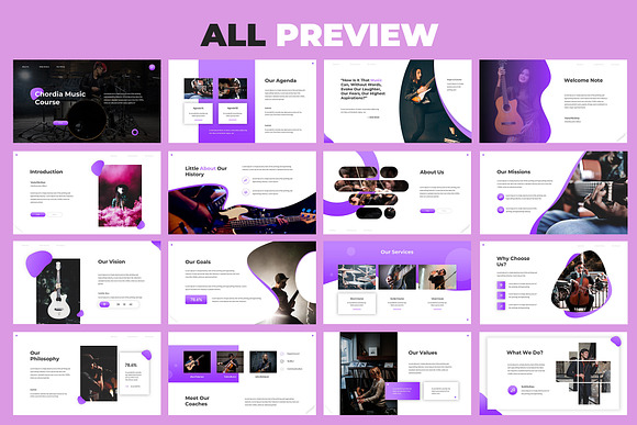Chordia - Music Powerpoint Template in PowerPoint Templates - product preview 4