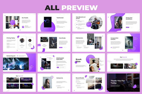 Chordia - Music Powerpoint Template in PowerPoint Templates - product preview 5