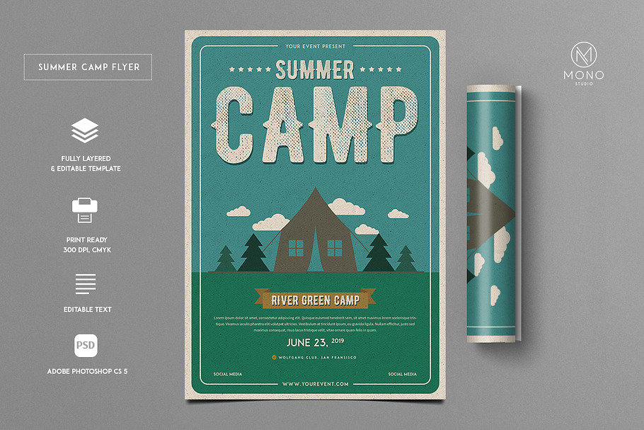 Summer Camp Flyer in Flyer Templates - product preview 8