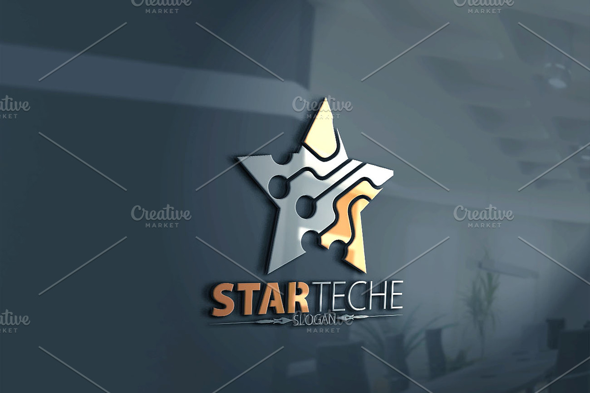 Star Tech Logo in Logo Templates - product preview 8