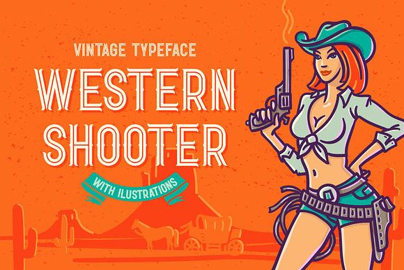 Western Shooter font with bonus in Display Fonts - product preview 4