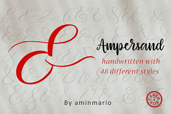 AMPERSAND | 48 different styles in Symbol Fonts - product preview 6