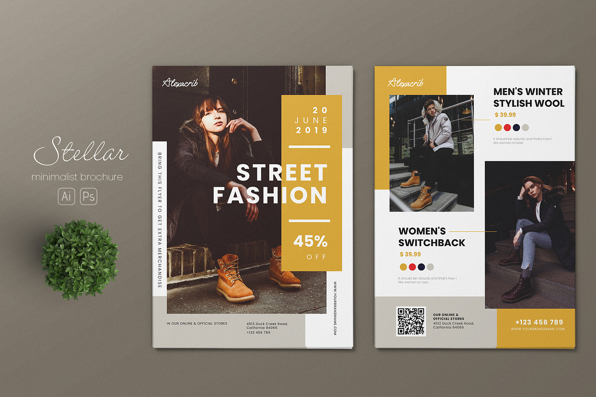 Fashion AI and PSD Flyer 4 in Invitation Templates - product preview 8