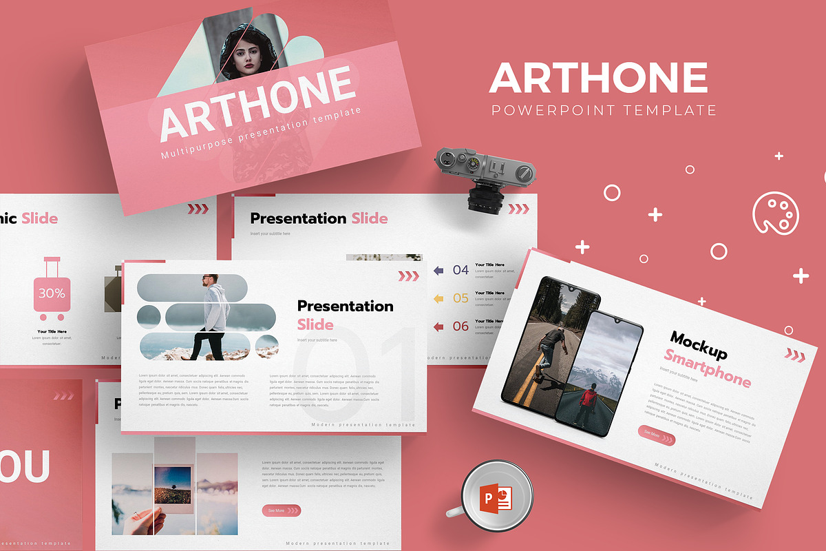 Arthone - Powerpoint Template in PowerPoint Templates - product preview 8