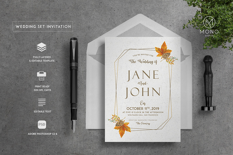 Deluxe Wedding Invitation Suite