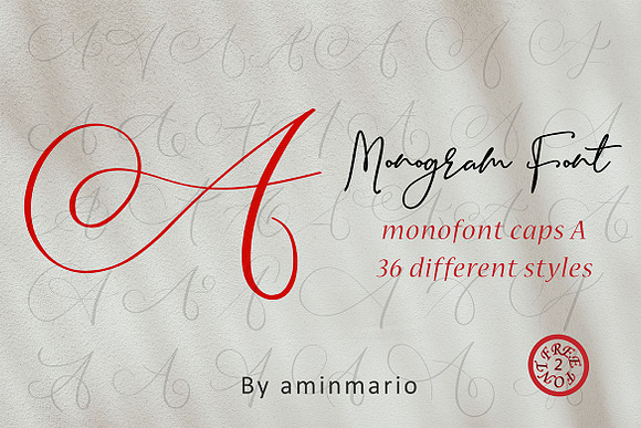 MONOGRAMS BUNDLE A to Z in Script Fonts - product preview 1